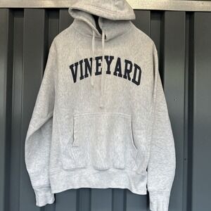 Vineyard Crew‎ Hoodie Mens M Gray Vineyard Hoodie Pullover Sweatshirt